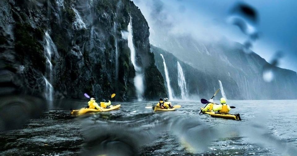 Kayak Stirling Falls Milford Sound, NZ | Rosco's Milford Kayaks